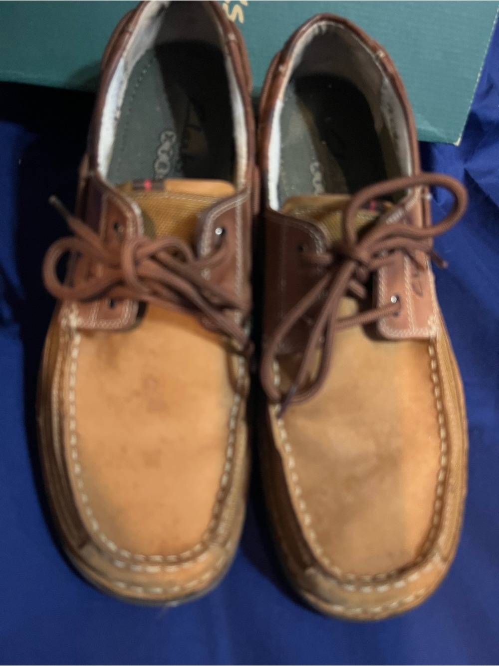 Clarks Waterloo Men’s 11 M Tan Nubuck Leather Boat Shoes XTR Lite